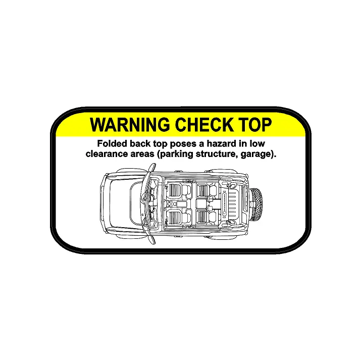 Soft Top Warning Labels - 2021+ Bronco 4