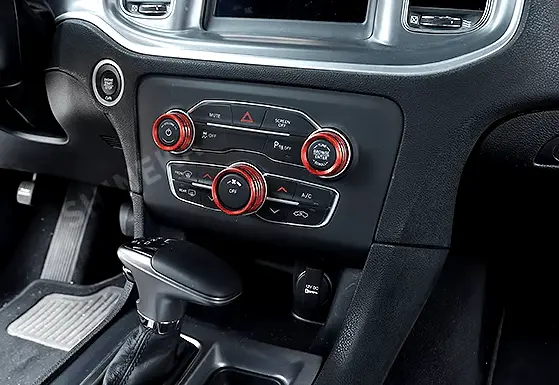 Speedlogix A/C Radio Knob Covers 2015-2023 Challenger, 2011-2023 Charger 1