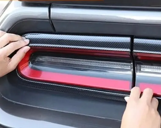 Speedlogix Carbon Print Rear Tail Light Covers 2015-2023 Challenger 1