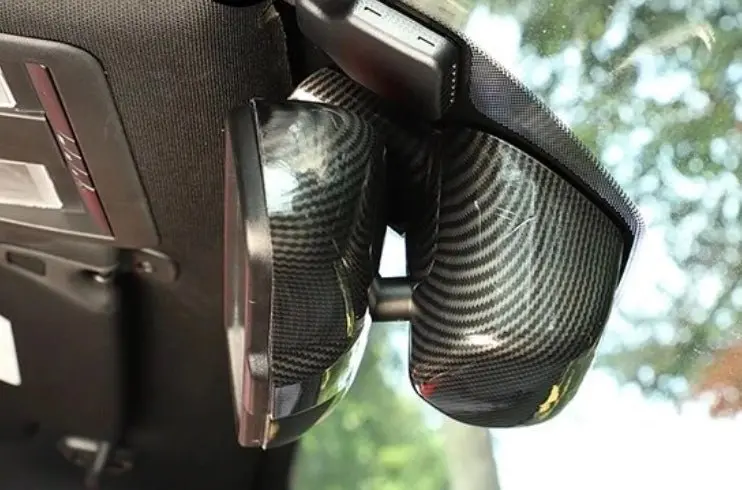 Speedlogix Carbon Print Rear View Mirror Cover 2015-2023 Challenger 1