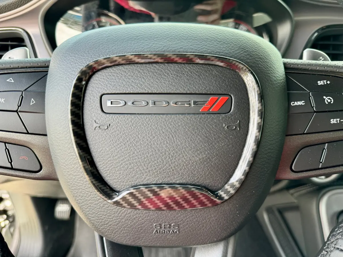 Speedlogix Carbon Print Steering Wheel Trim 2015-2023 Challenger 1