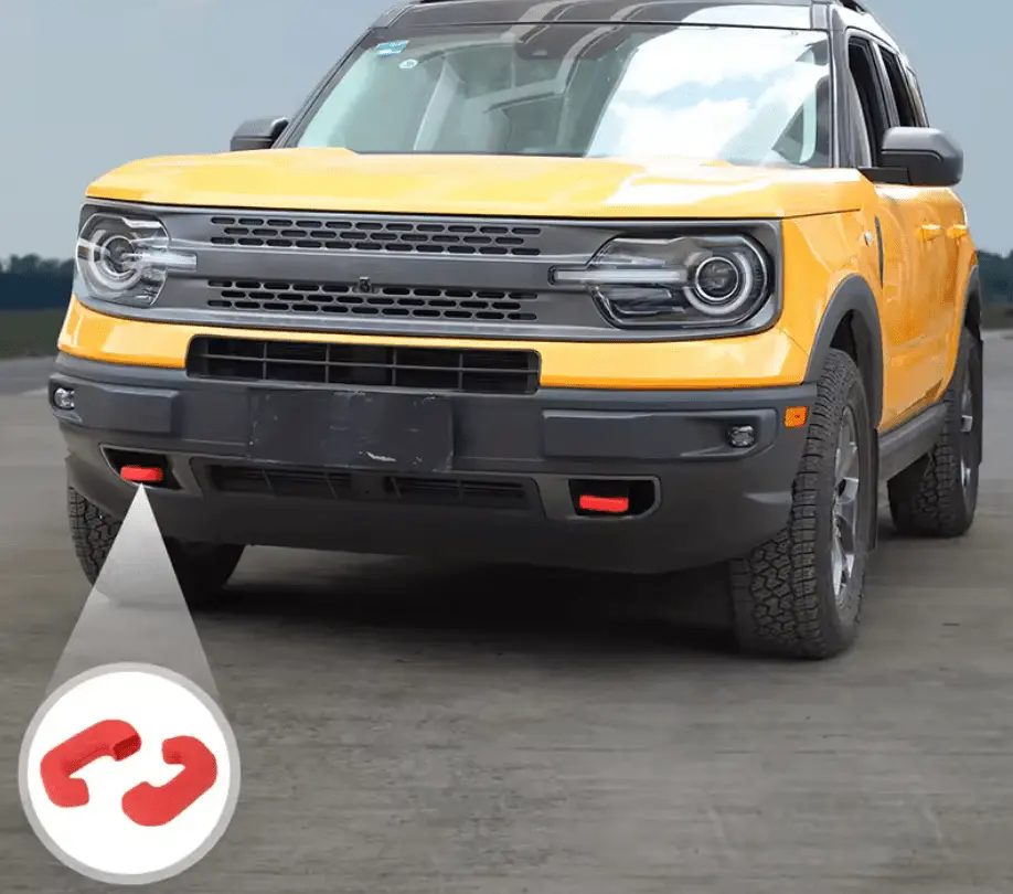 Speedlogix Front Bumper Tow Hook Covers 2021-2024 Bronco Sport 1