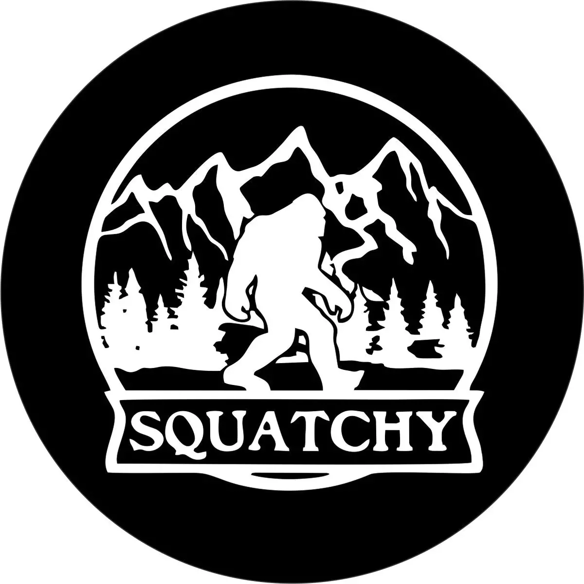Squatchy Spare Tire Cover Â€¢ Sasquatch In The Mountains 1