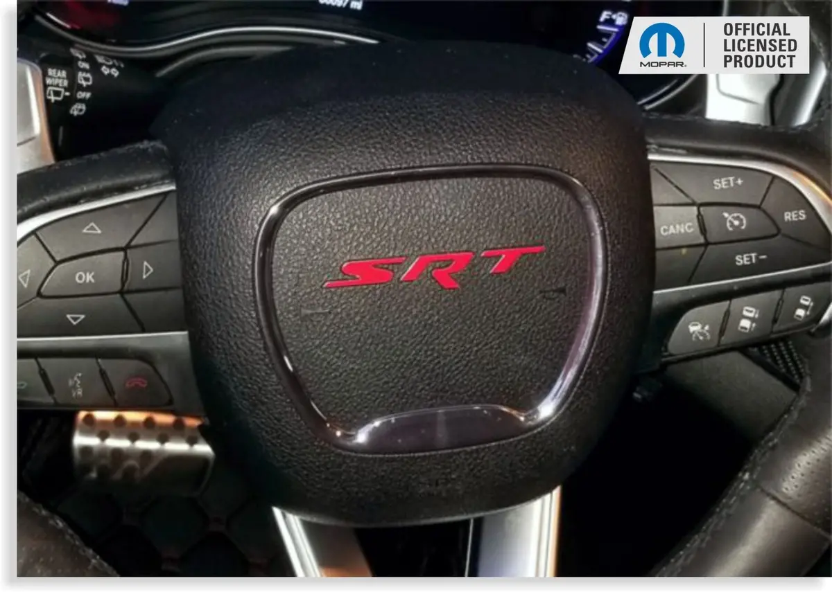 Srt Steering Wheel Emblem Overlay Decal   - 15-23 Charger Srt 1