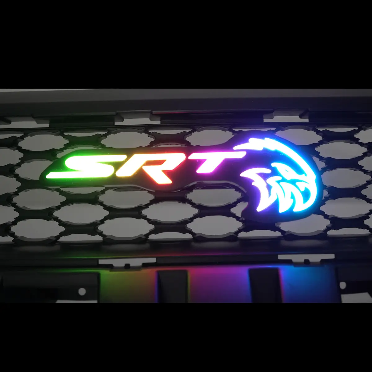 Srt Trackhawk Hellhawk Led Emblem: (Multicolor Flow) 1