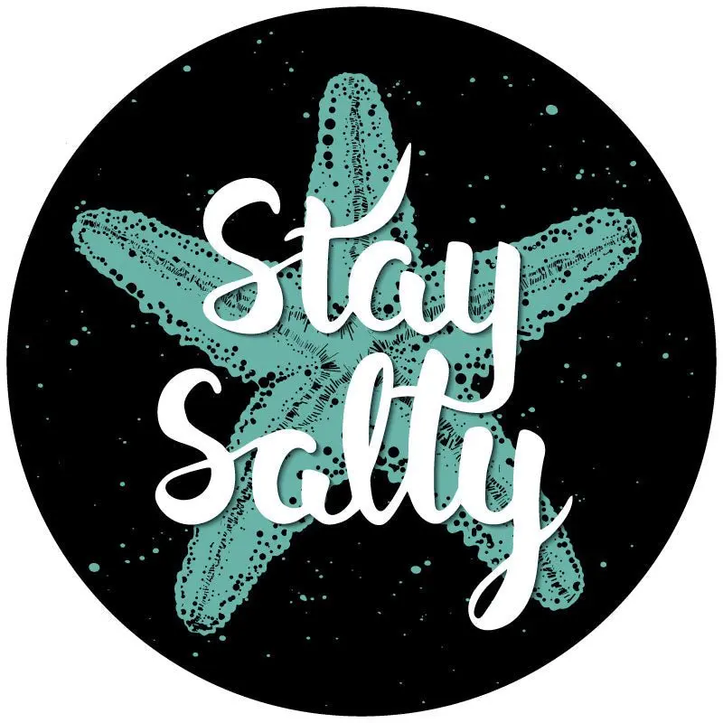 Stay Salty Starfish Spare Tire Cover For Jeep, Bronco, Rv, Van, Campers, & More 1