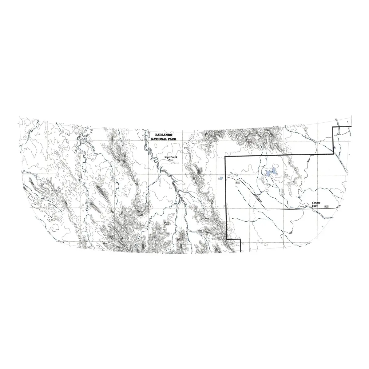 Stealth Clear Badlands Topographic Map Hood Overlay - 2021+ Bronco 1
