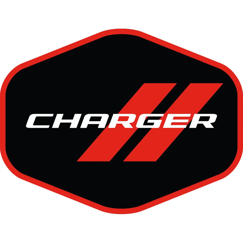 Sticker - Dodge Charger With Rhombus Hex 1