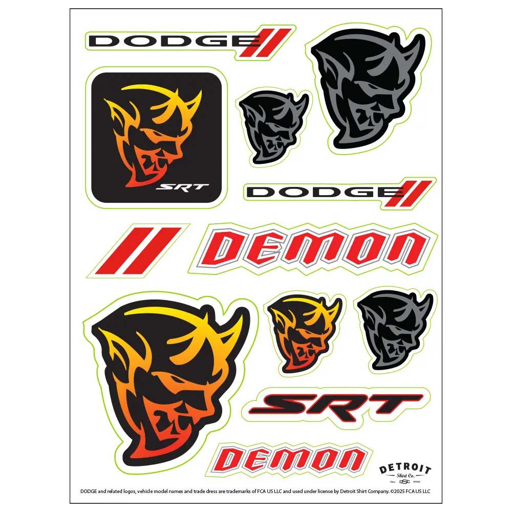 Sticker Sheet - Dodge Demon 1