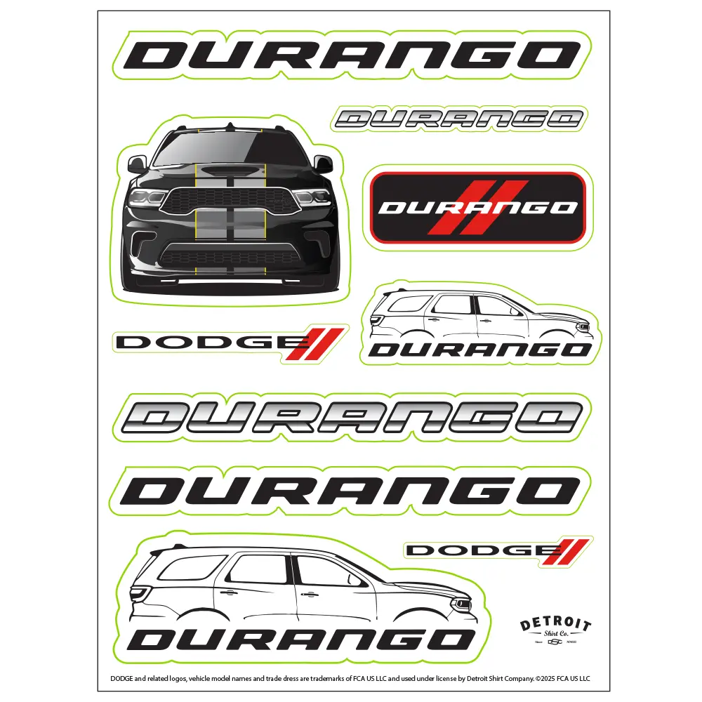 Sticker Sheet - Dodge Durango 1