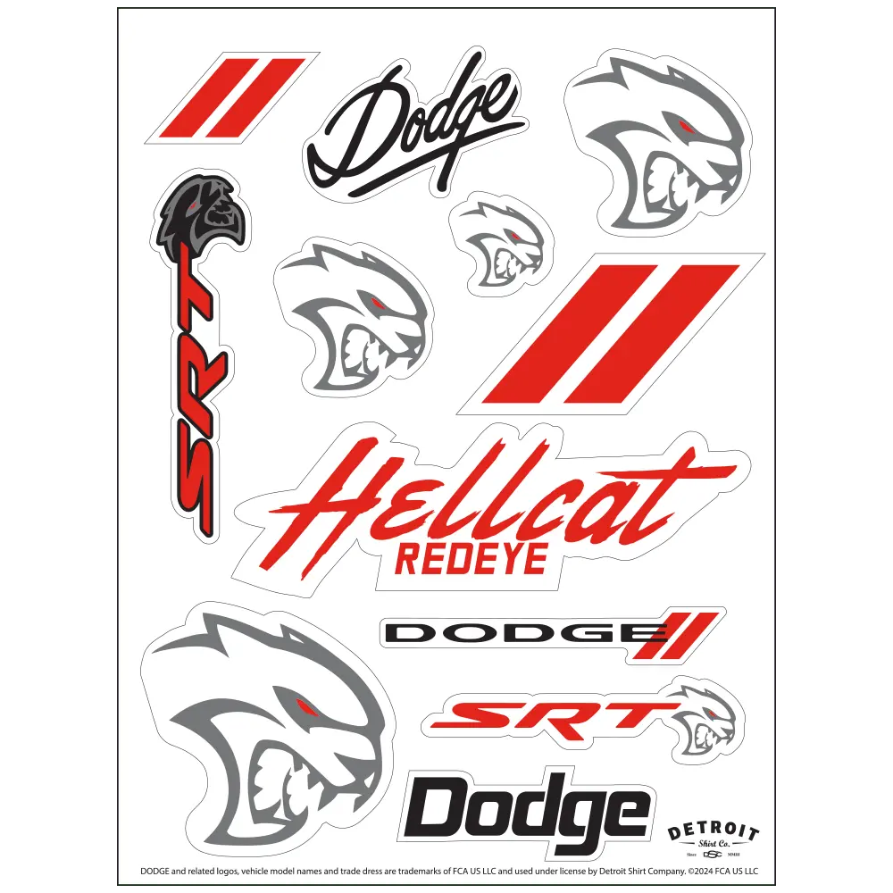 Sticker Sheet - Dodge Hellcat Redeye 1