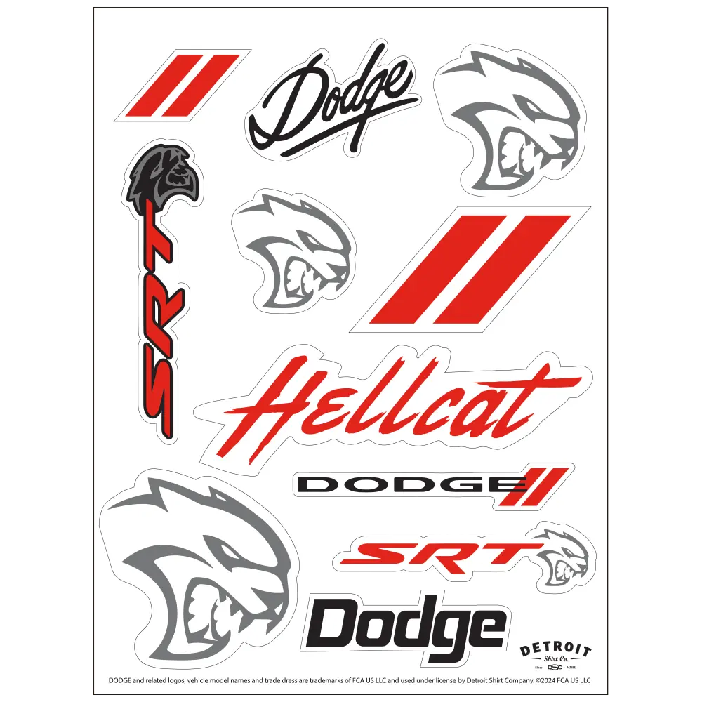 Sticker Sheet - Dodge Hellcat 1
