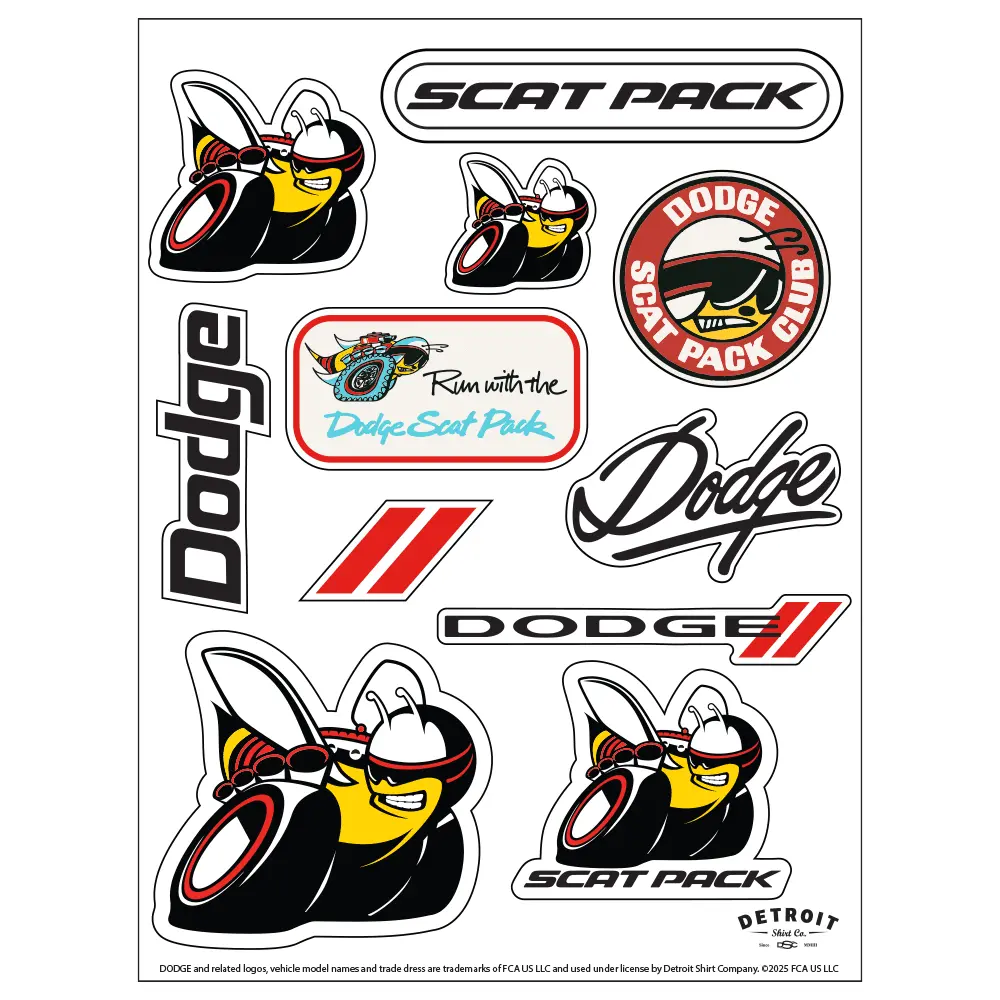 Sticker Sheet - Dodge Scat Pack 1