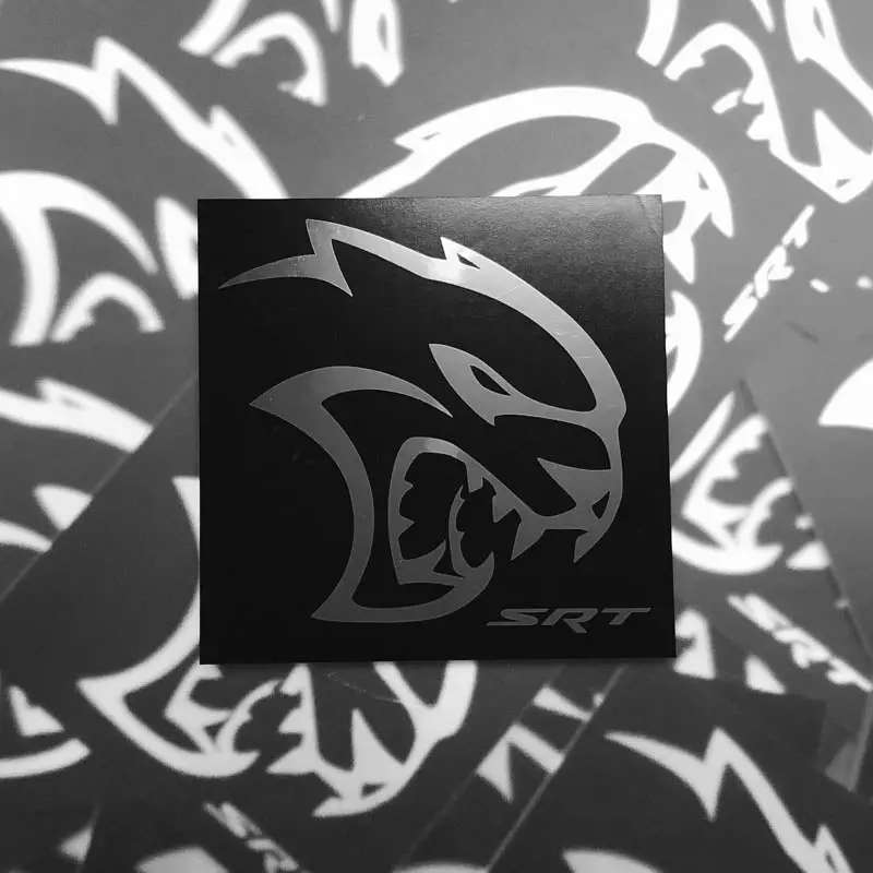 Sticker - Dodge Srt Hellcat - Black Chrome 1