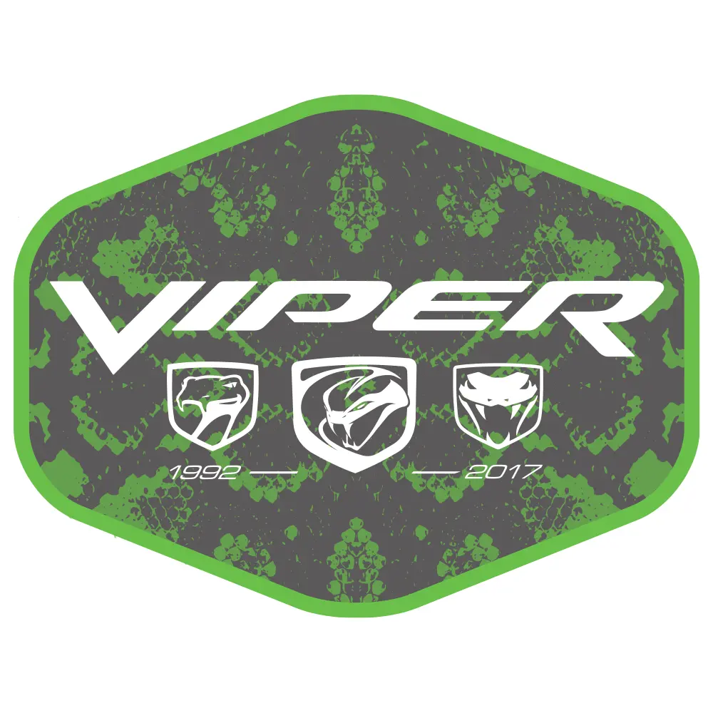 Sticker - Dodge Viper Snakeskin Hex 1