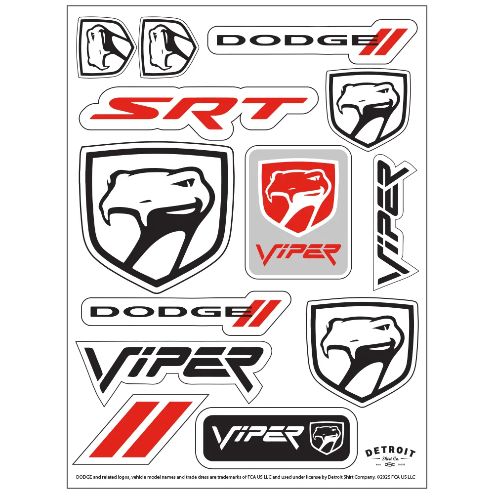 Sticker Sheet - Dodge Viper Sneaky Pete 1