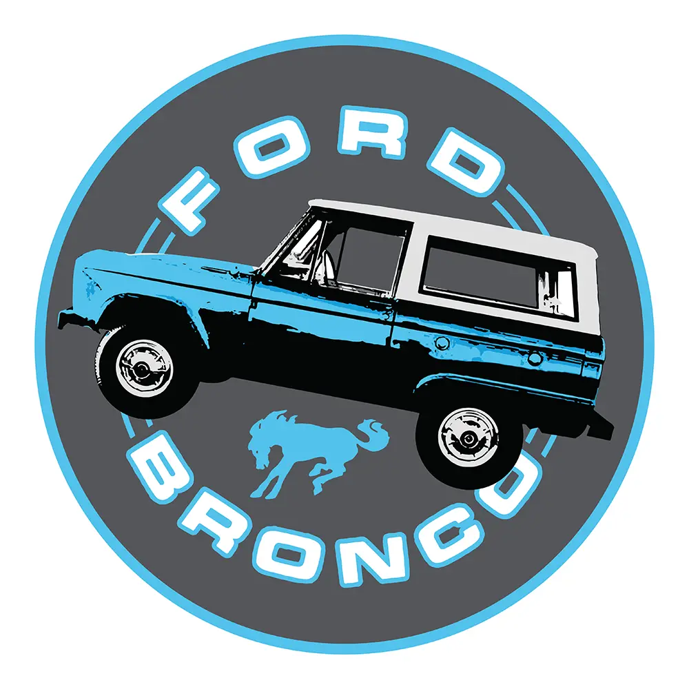 Sticker - Ford Bronco Blue - Round 1
