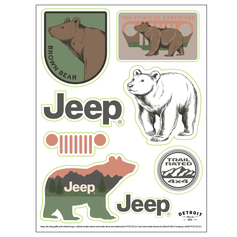 Sticker Sheet - Jeep® Brown Bear 1