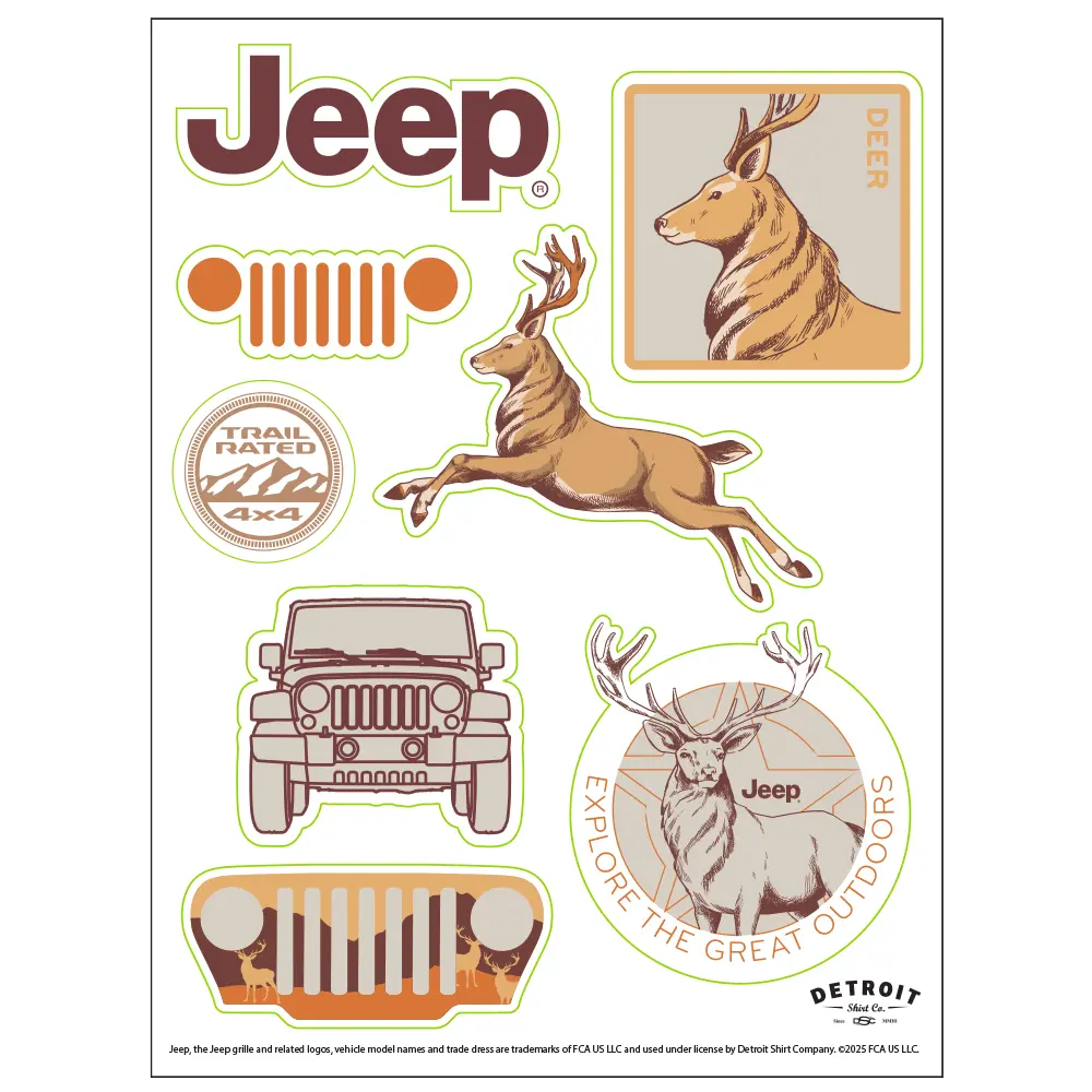 Sticker Sheet - Jeep® Deer 1