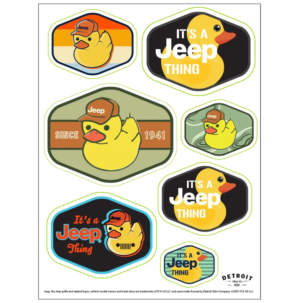 Sticker Sheet - Jeep® Duck Hexagon 1