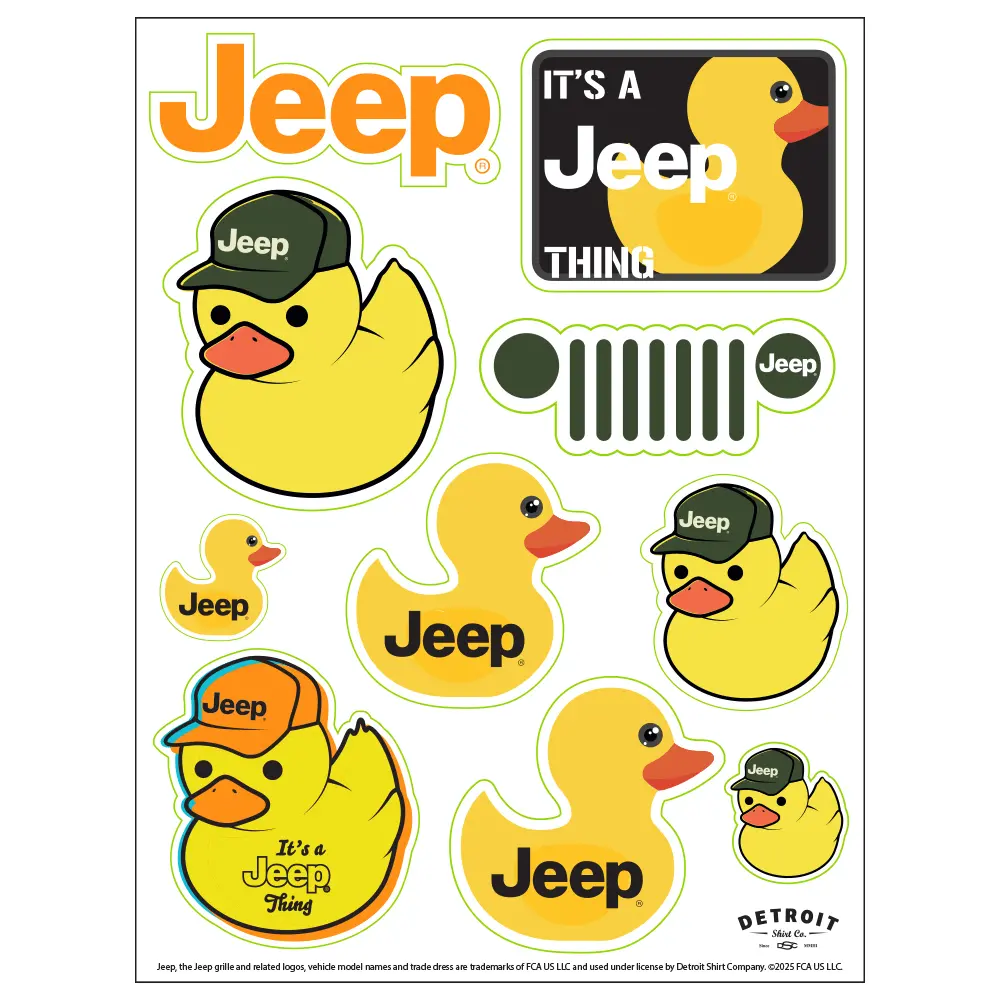 Sticker Sheet- Jeep® Duck 1