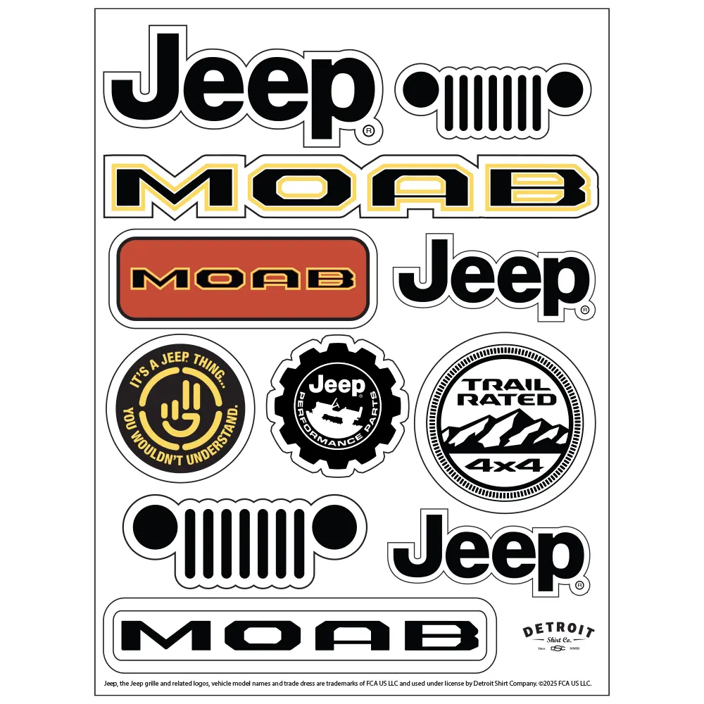 Sticker Sheet - Jeep® Moab 1