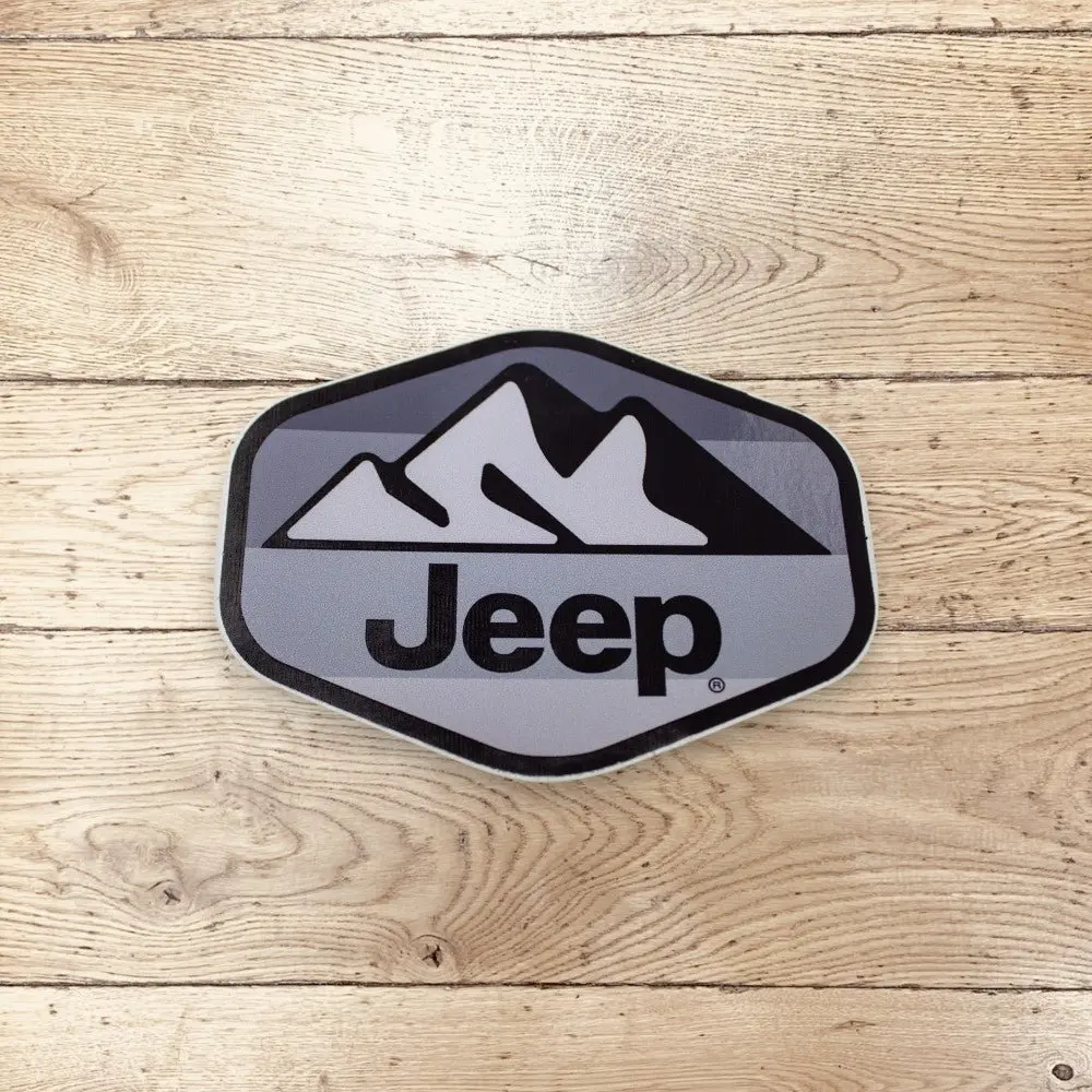 Sticker - Jeep® Mountain Hex - Greyscale 1