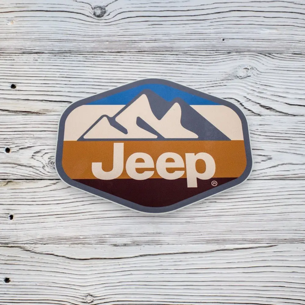 Sticker - Jeep® Mountain Hex- Khaki 1