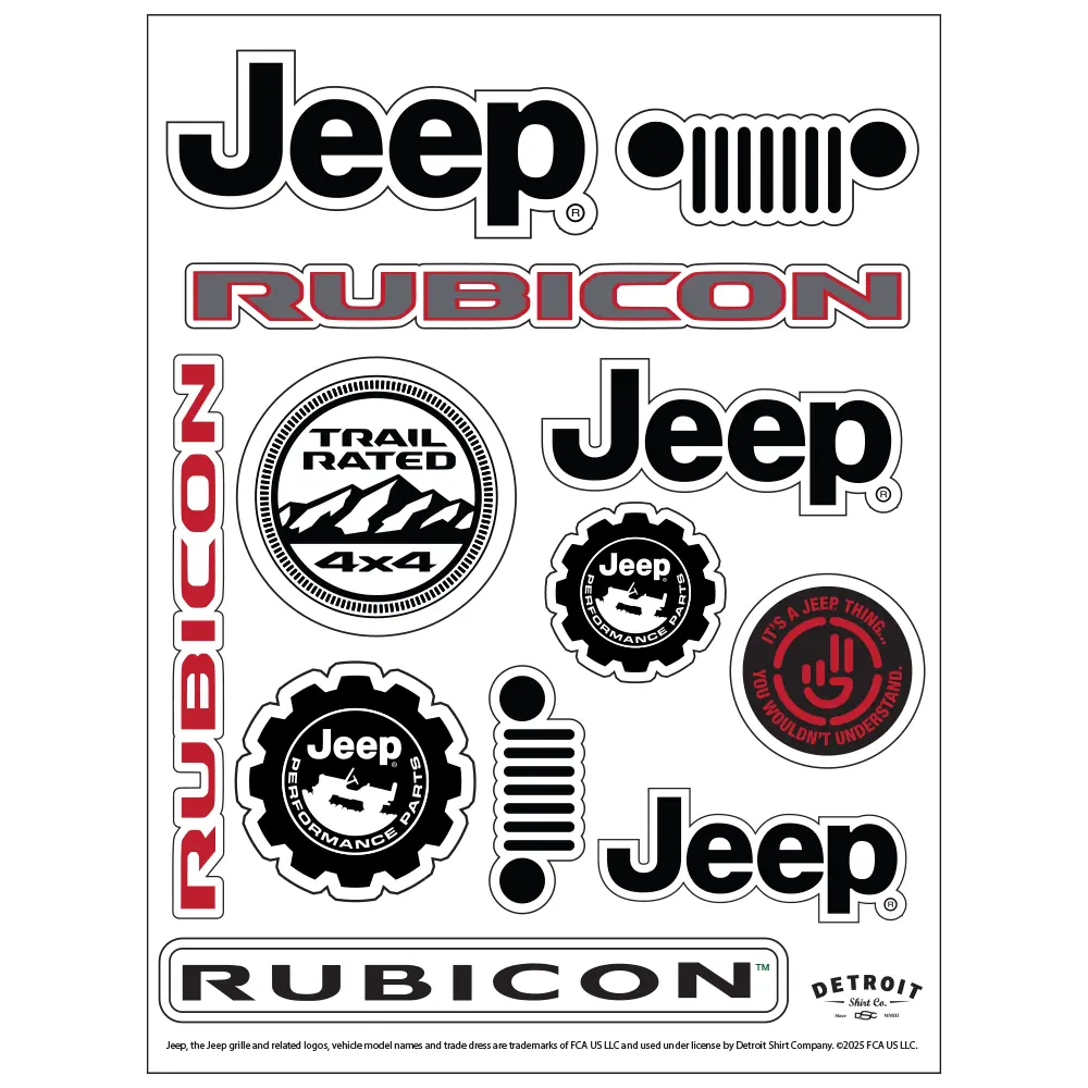 Sticker Sheet - Jeep® Rubicon 1