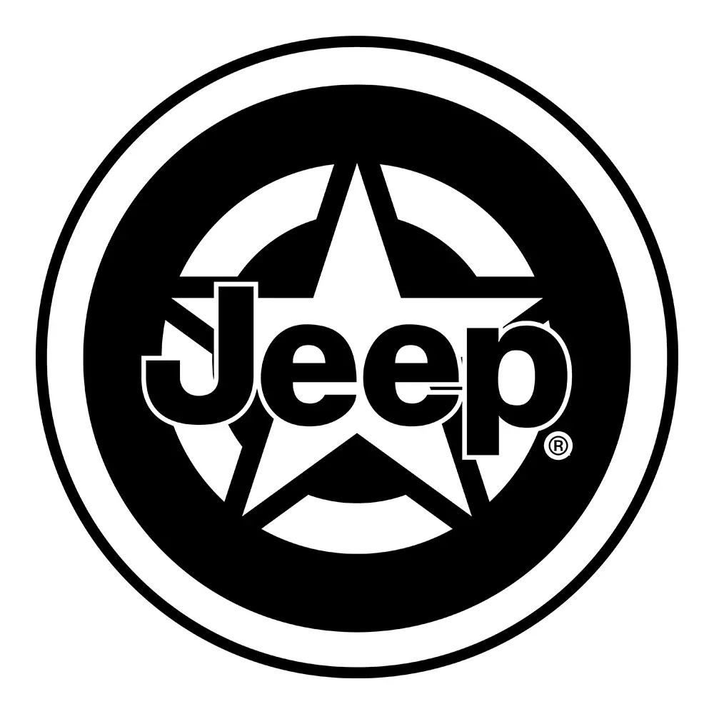 Sticker - Jeep® Star Black And White - Round 1