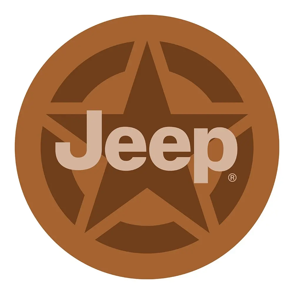 Sticker - Jeep® Star Brown And Tan - Round 1