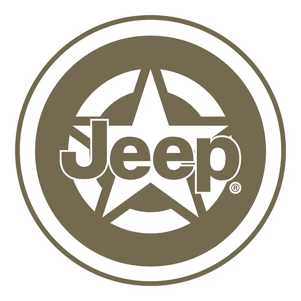 Sticker - Jeep® Star Green And White - Round 1