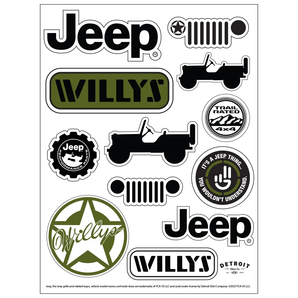 Sticker Sheet - Jeep® Willys 1