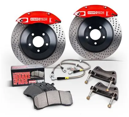 Stoptech Touring Front Big Brake Kit W/ Black Calipers 2005-2023 Challenger/Charger R/T 1