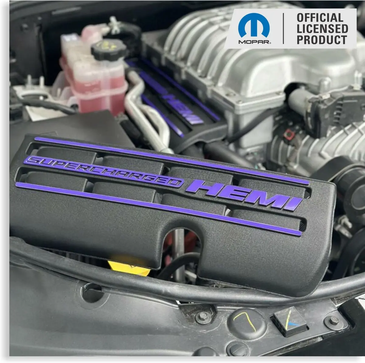 Supercharged Hemi Engine Cover Overlay Decals - Durango Srt Hellcat 1
