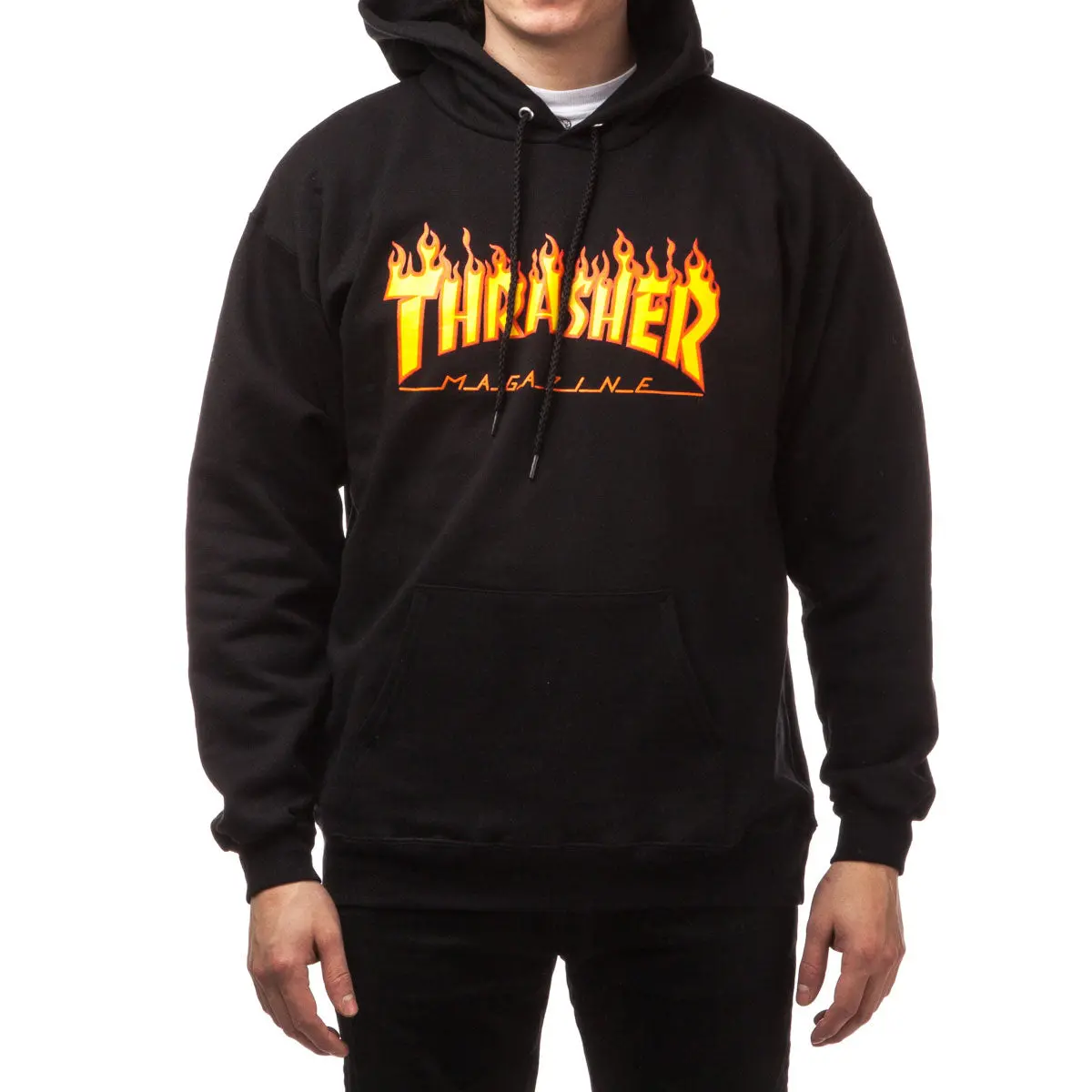 Thrasher Flame Hoodie - Black 1