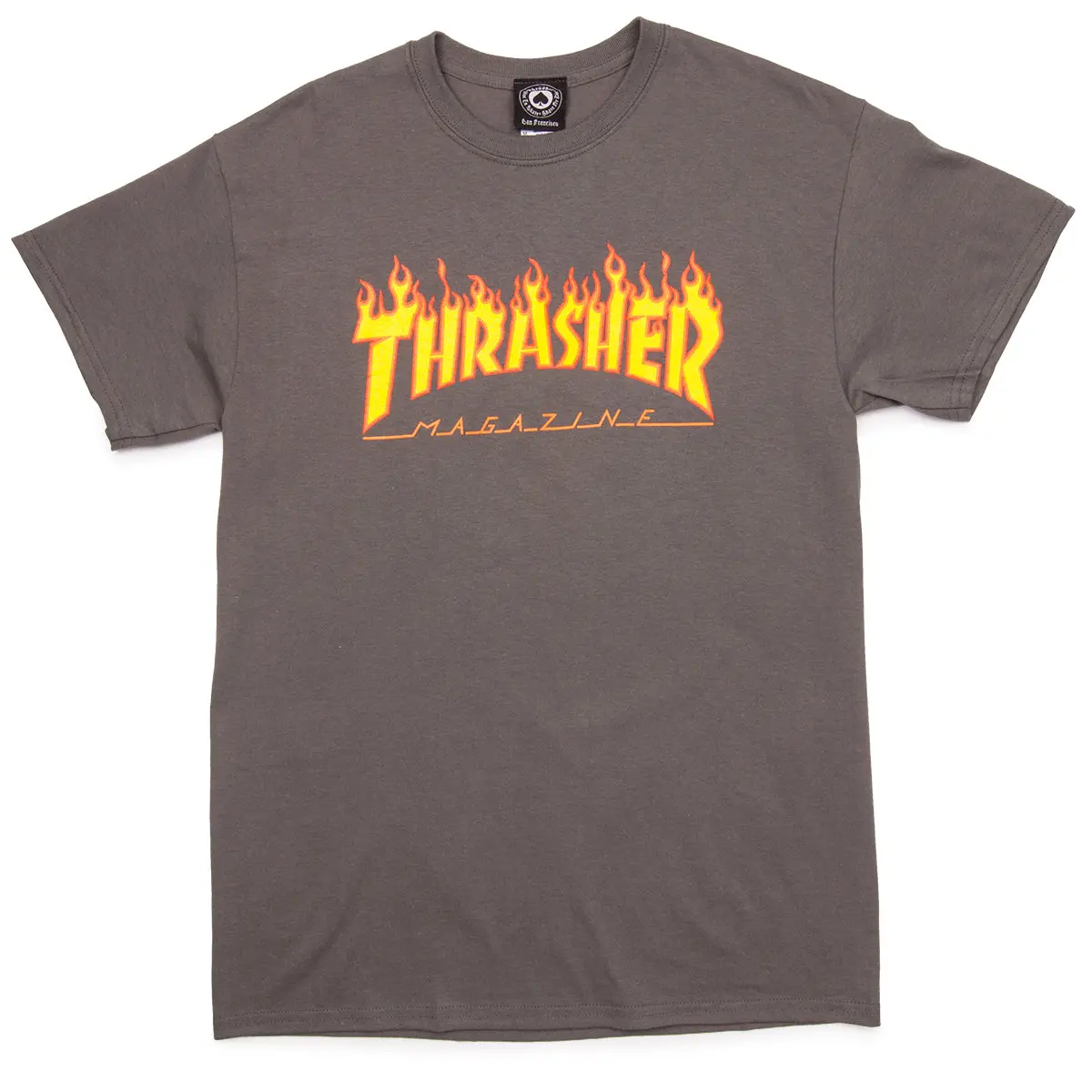 Thrasher Flame T-Shirt - Charcoal 1