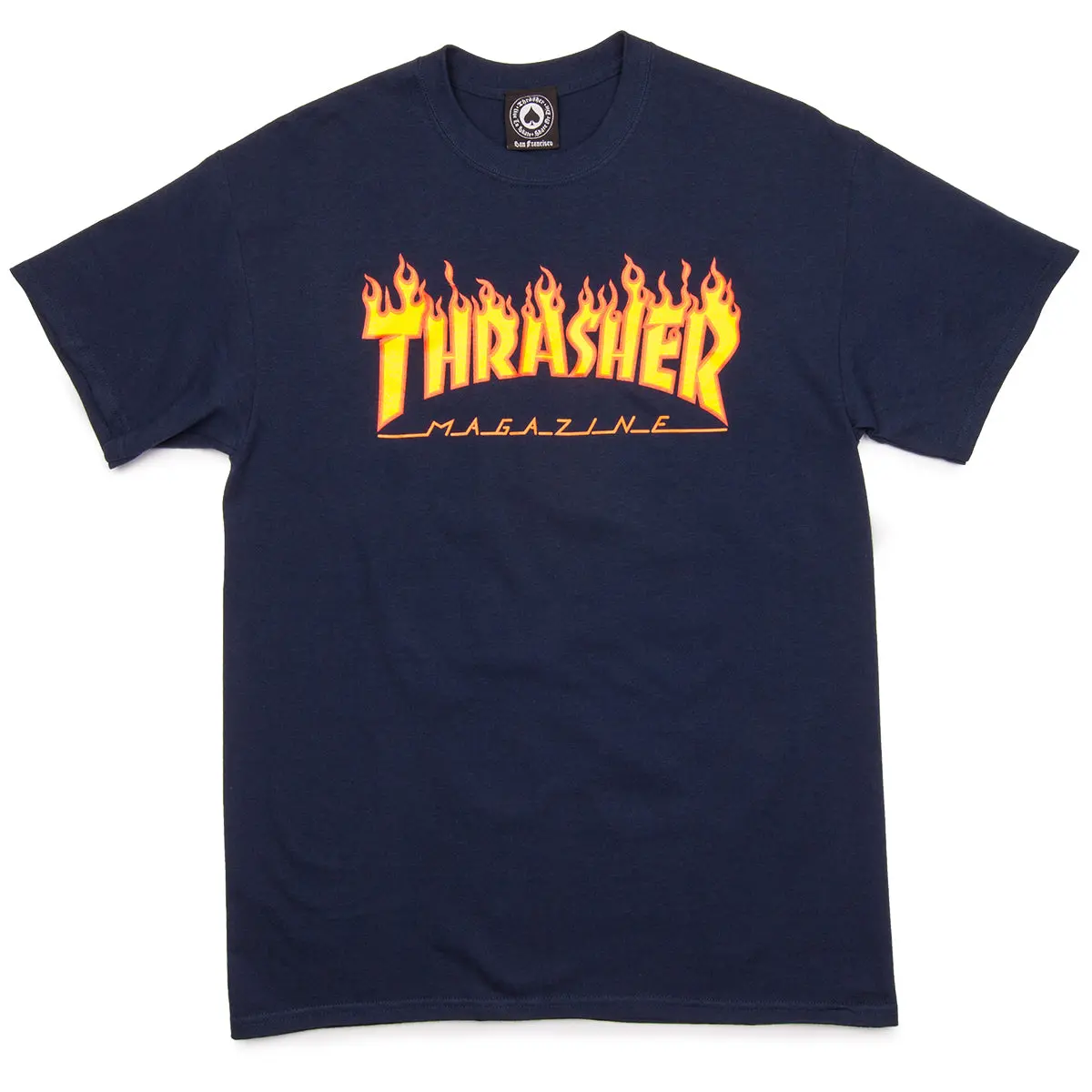 Thrasher Flame T-Shirt - Navy 1