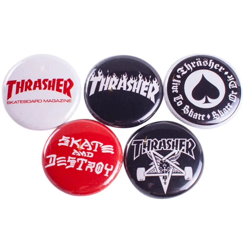 Thrasher Logo Buttons - 5 Pack 1