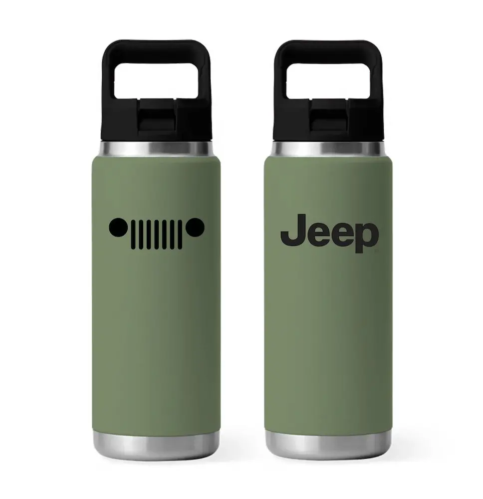 Top Handle Bottle - Jeep Text Grille - Drab Green 1