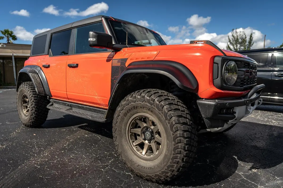 Topo American Flag Fender Overlays (Clear) - 2022+ Bronco Raptor 5