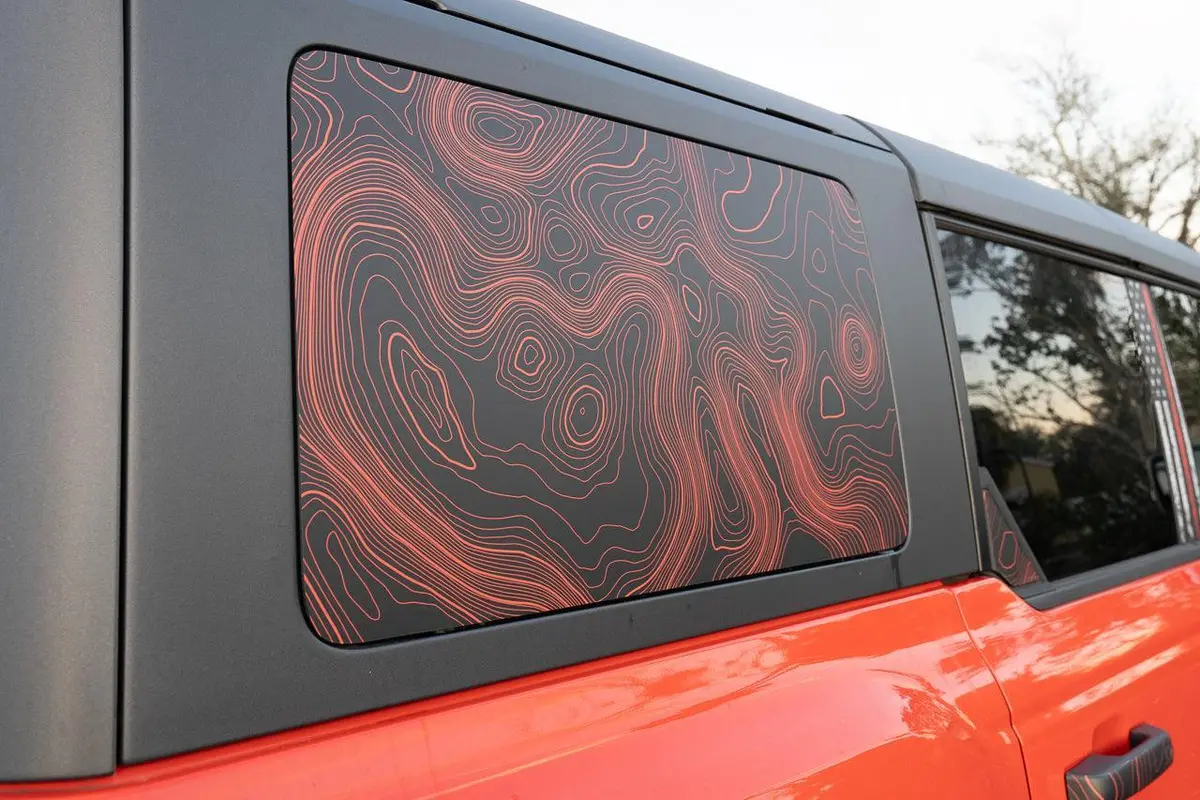 Topo Hardtop Side Window Overlays - 2021+ Bronco 4 Door 1