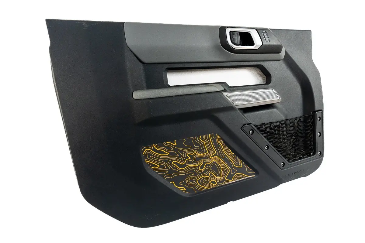 Topo Interior Lower Door Card Insert Overlays (Printed Series) - 2021+ Bronco 2 Door 1