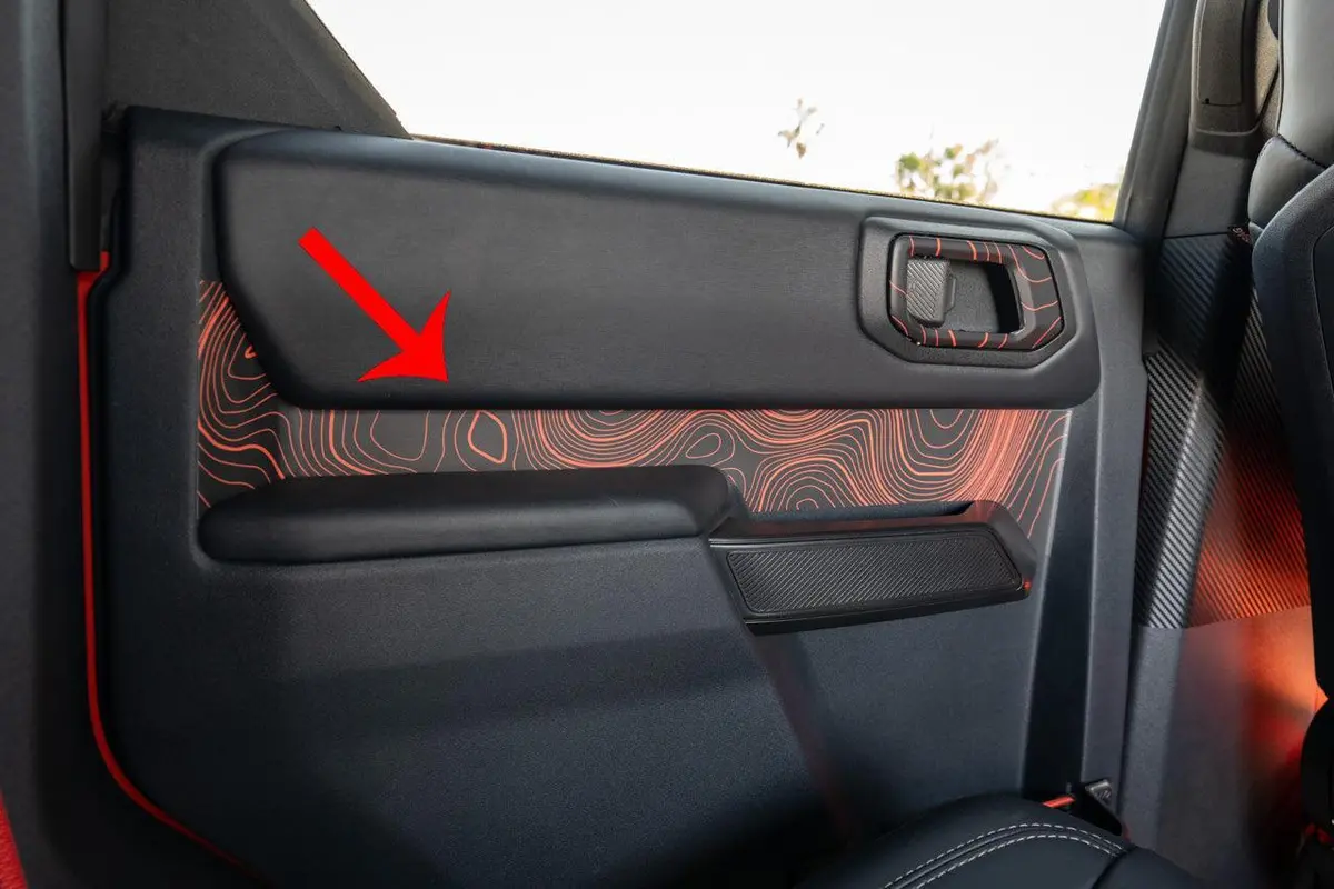 Topo Rear Interior Upper Door Card Insert Overlays (Printed Series) - 2021+ Bronco 4 Door 1