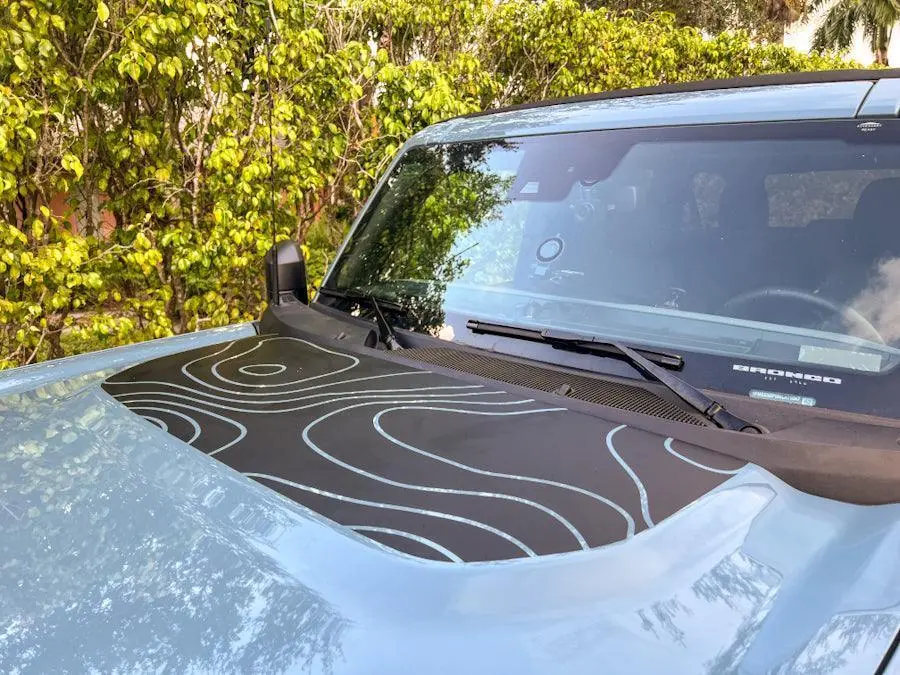 Topographic Map Hood Overlay - 2021+ Bronco 1