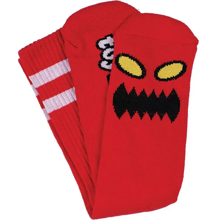 Toy Machine Monster Face Socks - Red 1