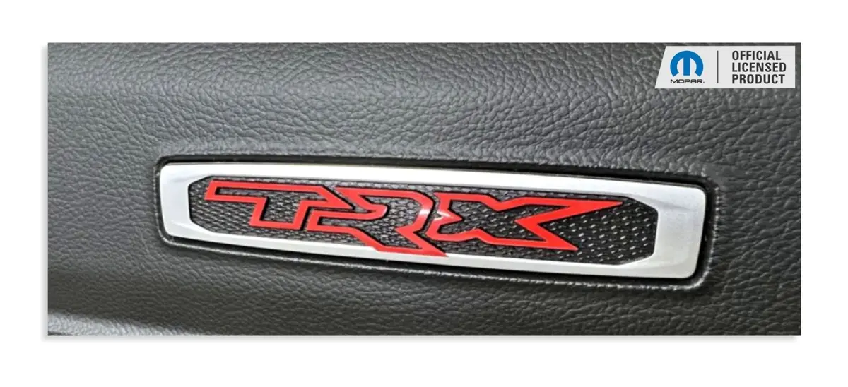 Trx Glovebox Emblem Overlay Decal   - 2021-2024 Ram Trx 1