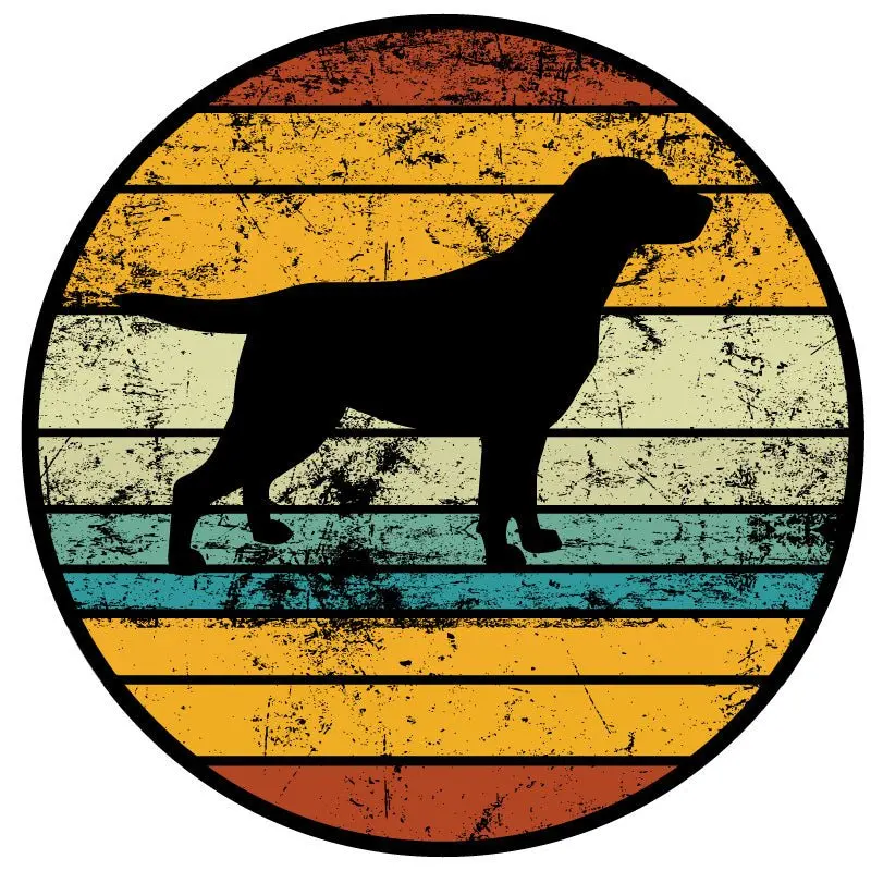 Vintage Labrador Retriever Spare Tire Cover For Jeep, Rv, Camper, & More 1