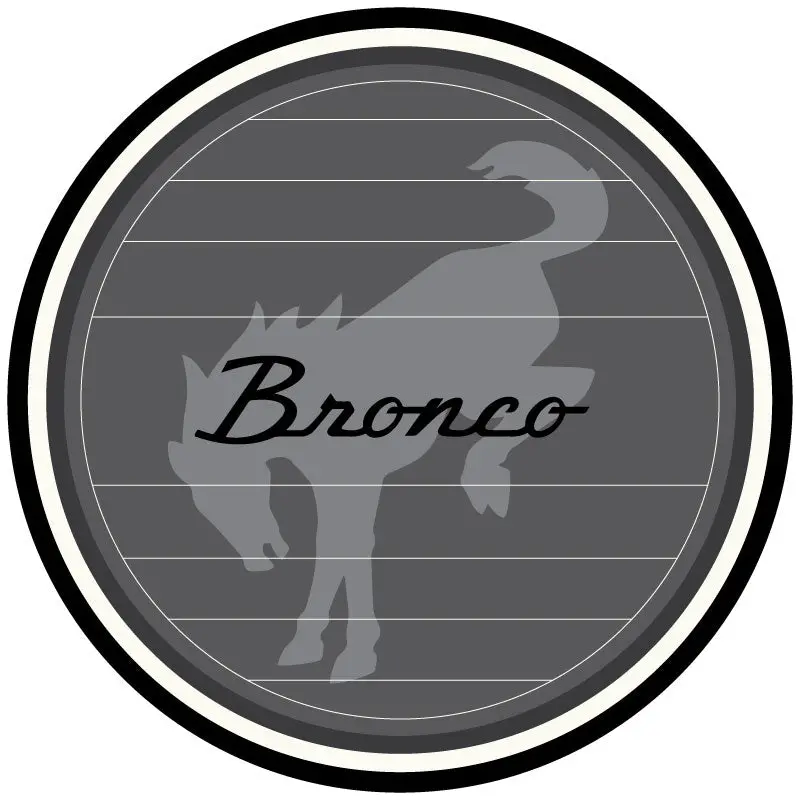 Vintage Logo Ford Bronco Spare Tire Cover Design 1