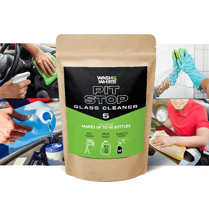 Wash&Whips Pit Stop Glass Cleaner / All Surface Cleaner Refill Tablets (Makes 5 Gallons) 1
